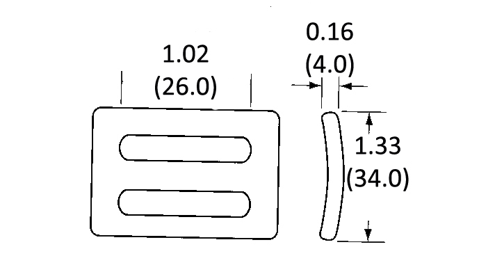 1" Webbing Adjuster - METAL - Image 2