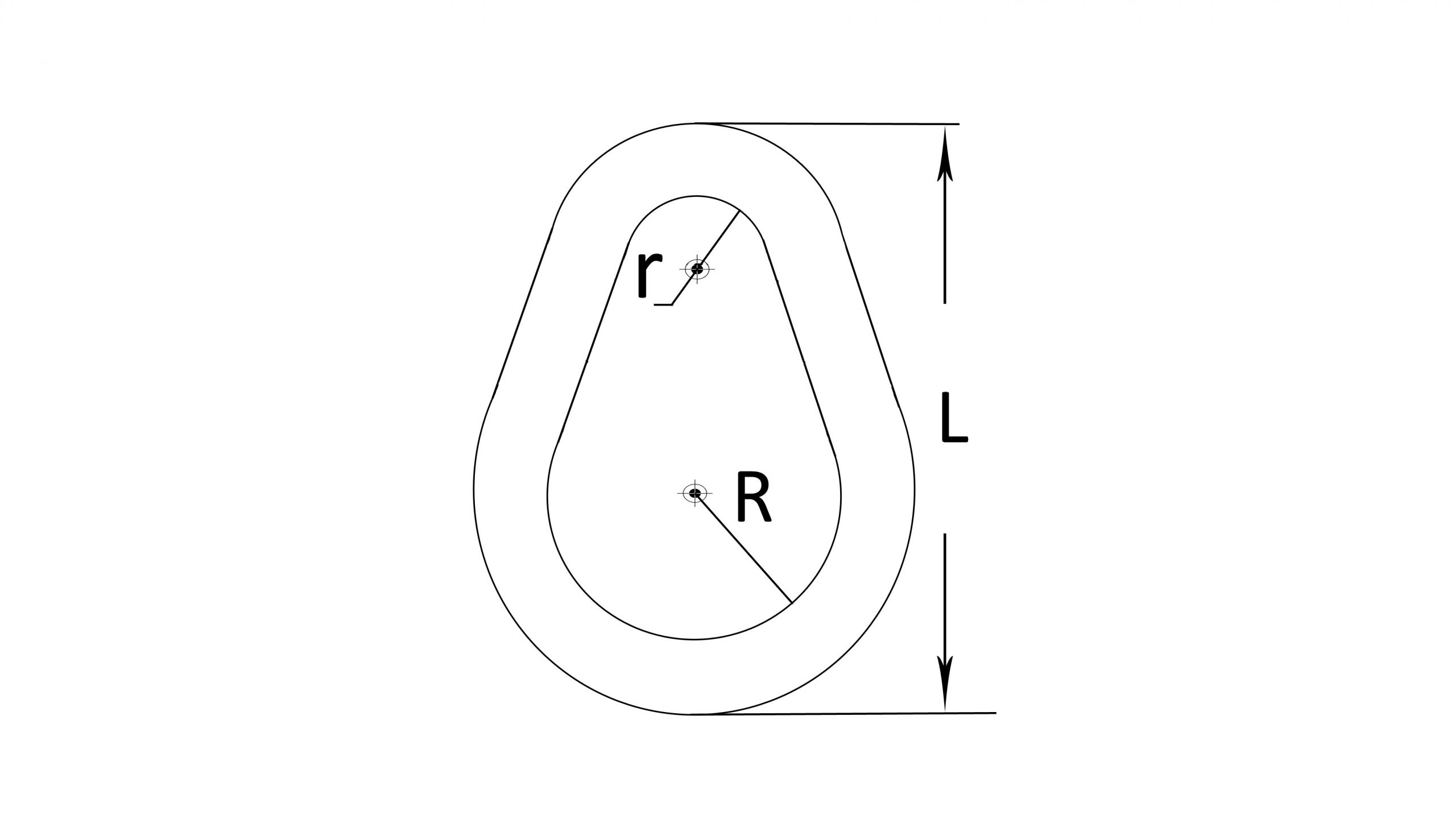 ALLOY PEAR SHAPED LINK - Image 2