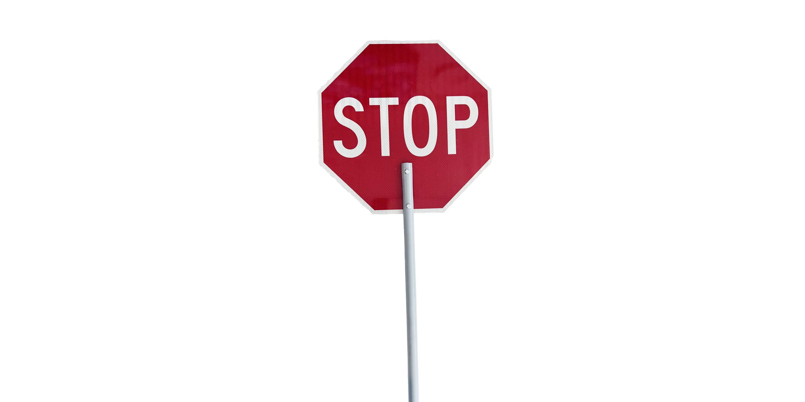 DOUBLE-SIDED TRAFFIC SIGN