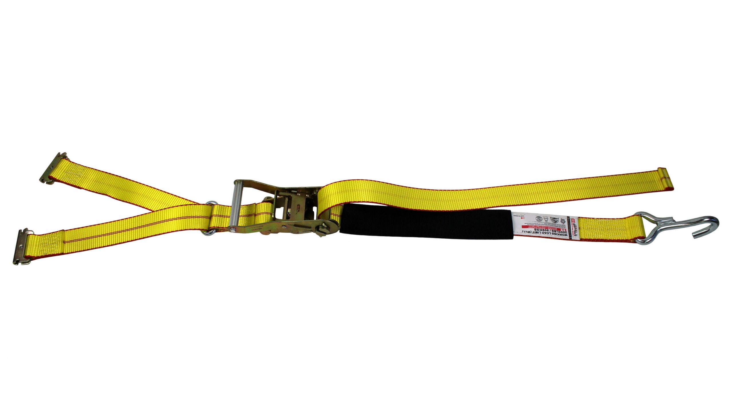2" AUTO TIE-DOWN WITH SINGLE J-HOOK AND SPRING E FITTINGS