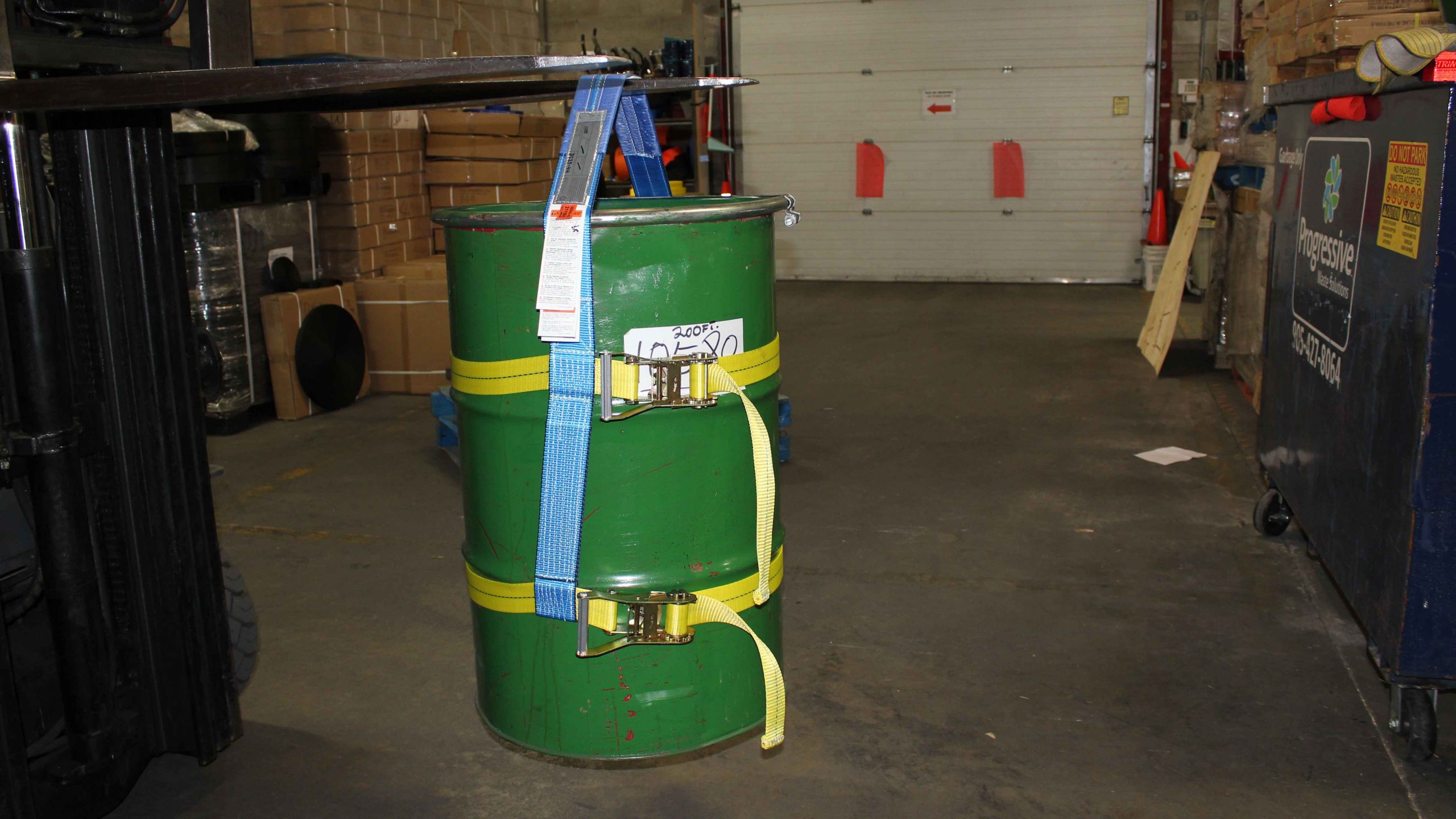 HEAVY DUTY ADJUSTABLE DRUM SLING WITH DOUBLE RATCHET STRAPS - Image 2