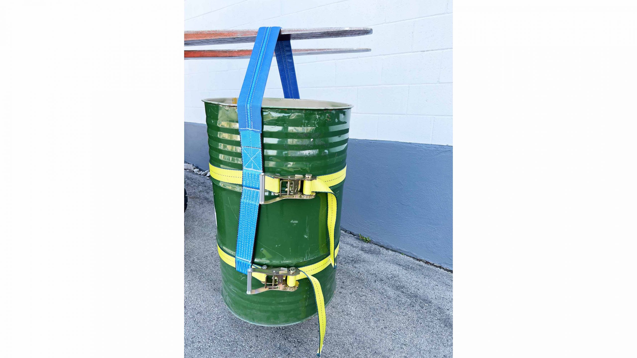 HEAVY DUTY ADJUSTABLE DRUM SLING WITH DOUBLE RATCHET STRAPS - Image 3