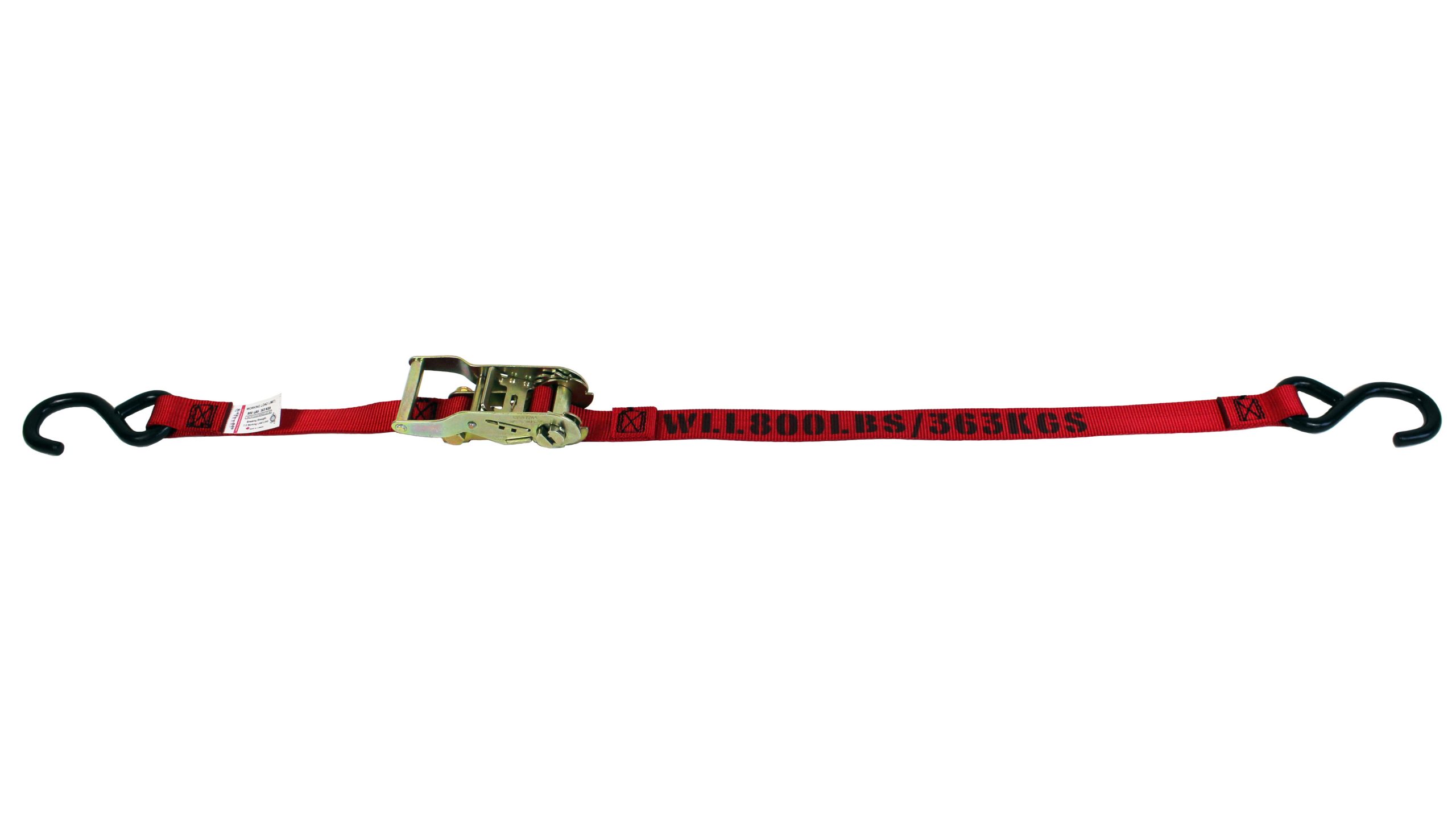 1″ RATCHET STRAP WITH S-HOOK