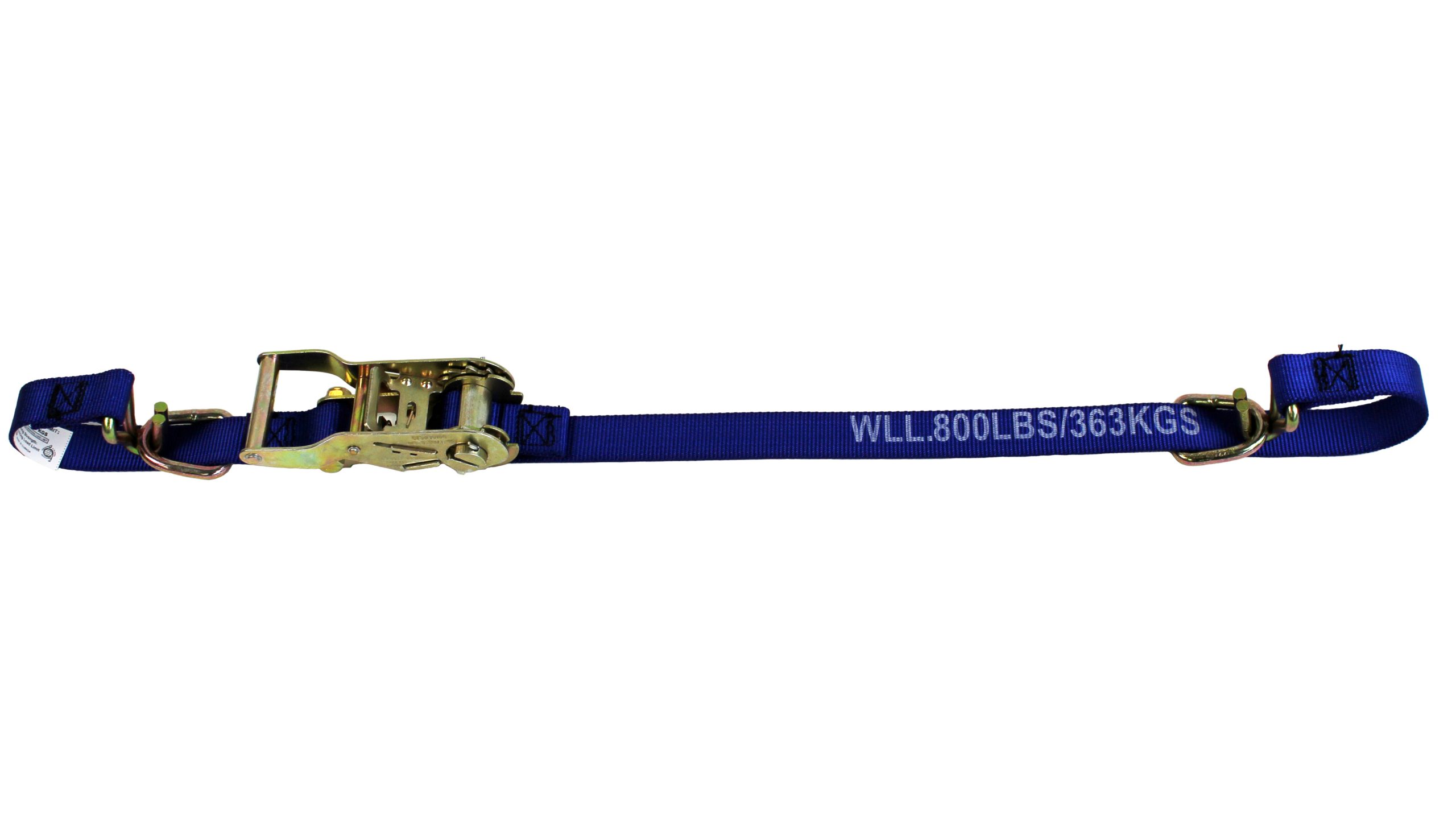 1″ RATCHET STRAP WITH WIRE HOOK AND FLOATING D-RING