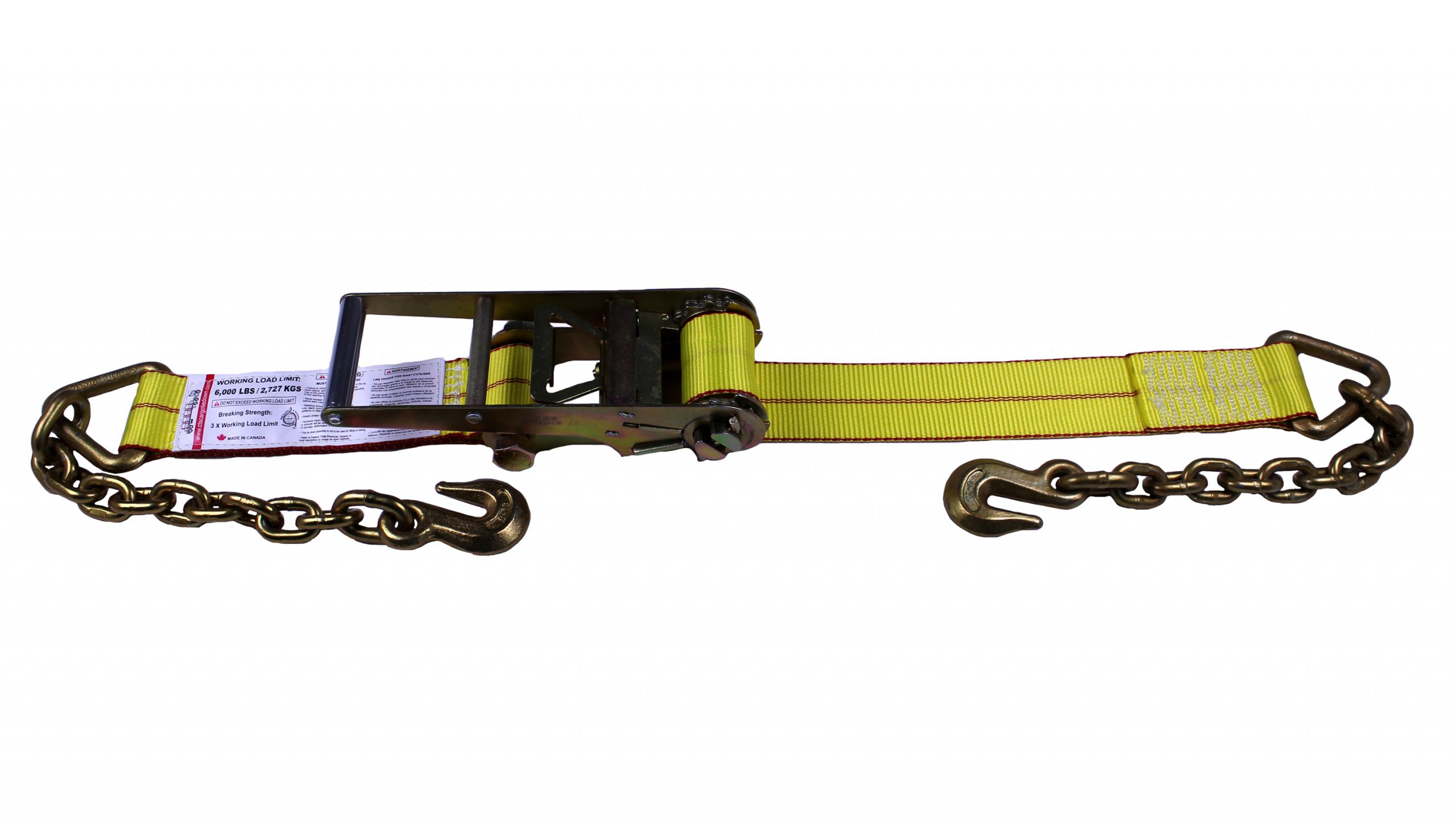 3″ Ratchet Strap with 3/8″ Chain Anchor
