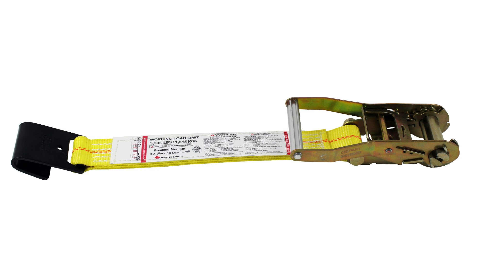 "GRIZZLYWEB" RATCHET TAIL STRAP WITH FLAT HOOK