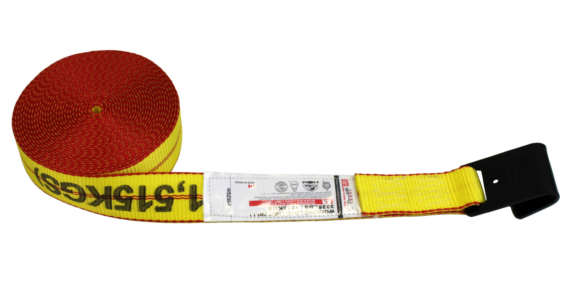 2" WINCH STRAP WITH FLAT HOOK