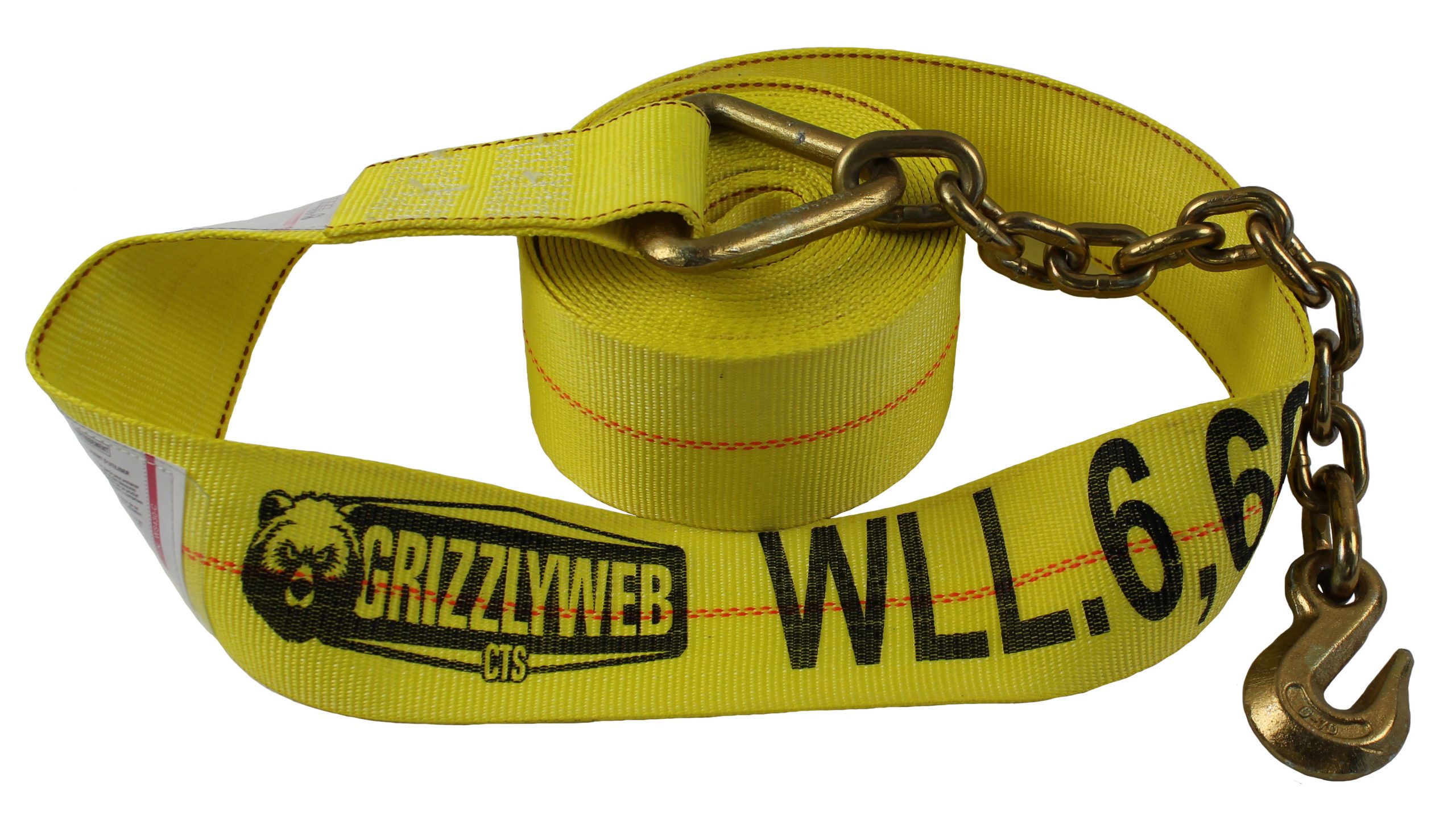 4″ WINCH STRAP WITH CHAIN ANCHOR - Image 2