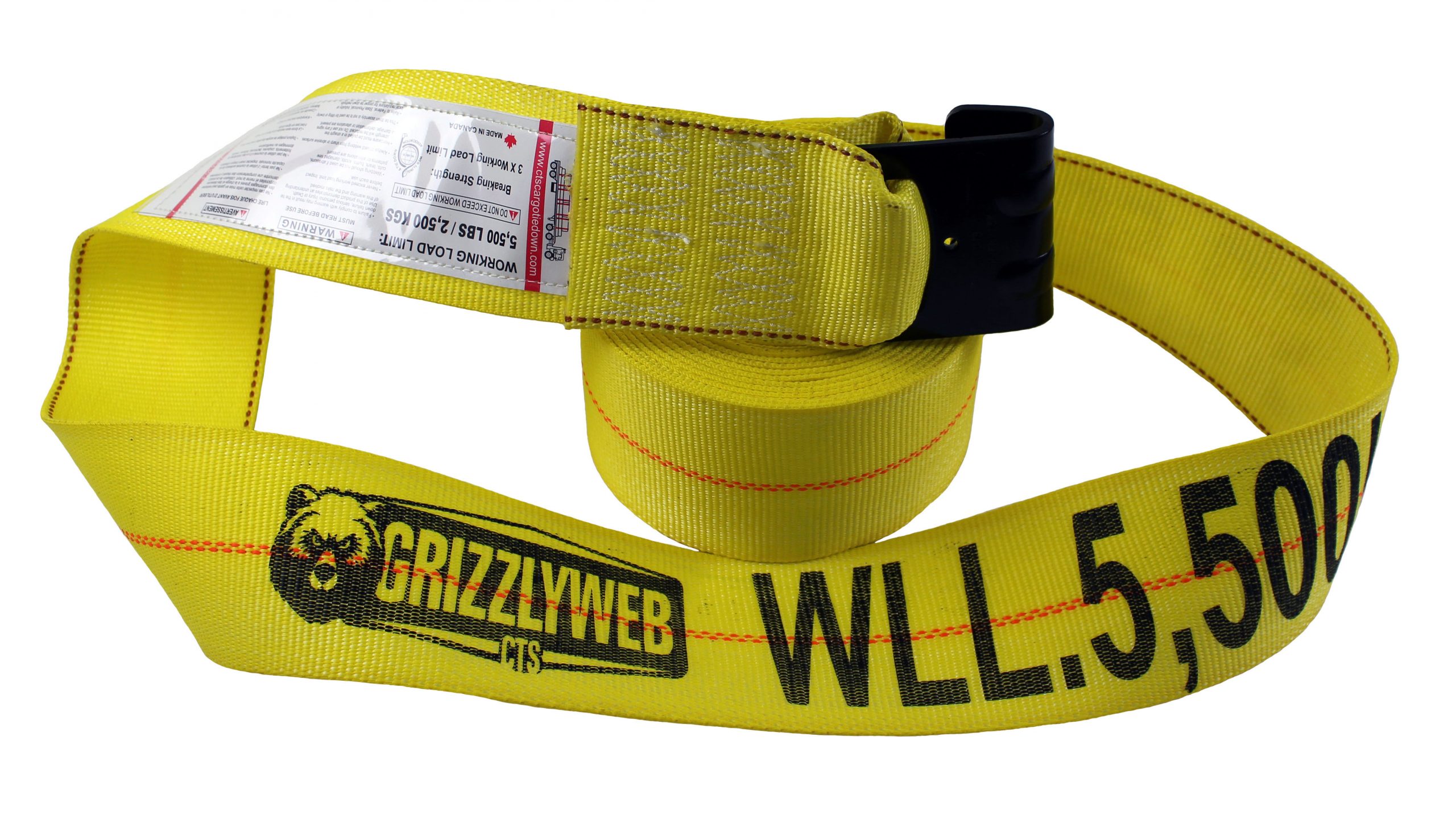 4″ WINCH STRAP WITH FLAT HOOK - Image 2