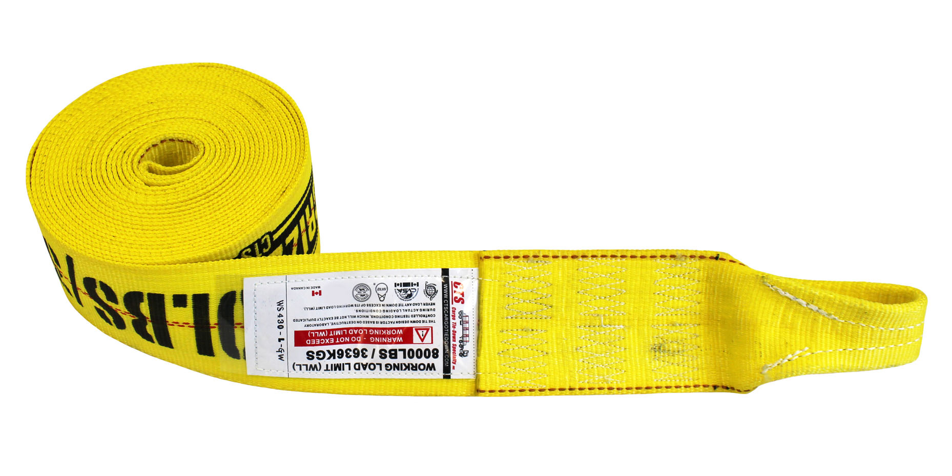 4″ WINCH STRAP WITH 6″ LOOP END