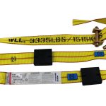 Wheel Tie-Down with Swivel J Hooks (16mm Dia.) No Ratchet End