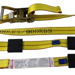 Adjustable Wheel Tie-Down with Swivel J Hooks (14mm dia.)