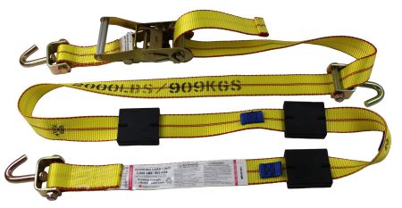 Adjustable Wheel Tie-Down with Swivel J Hooks (14mm dia.)