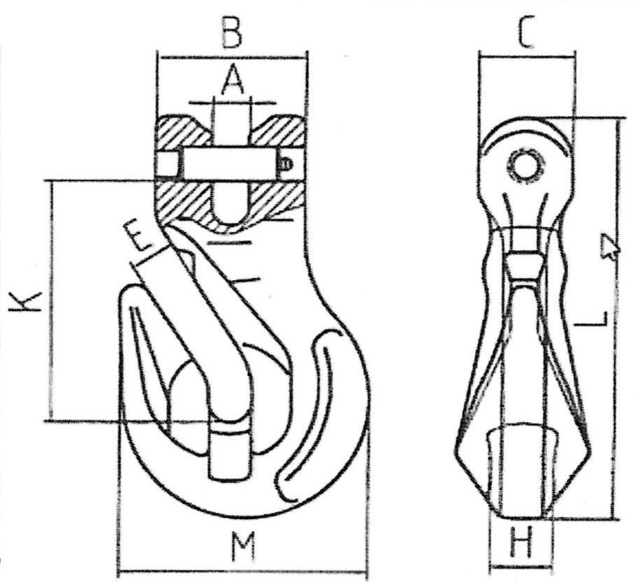 G100 CLEVIS GRAB HOOK (NON-CRADLE) - Image 2